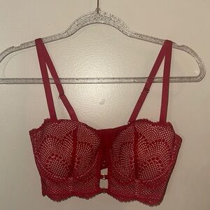 Adore Me‎ 36C Sexy Red Lace Push Up Bra